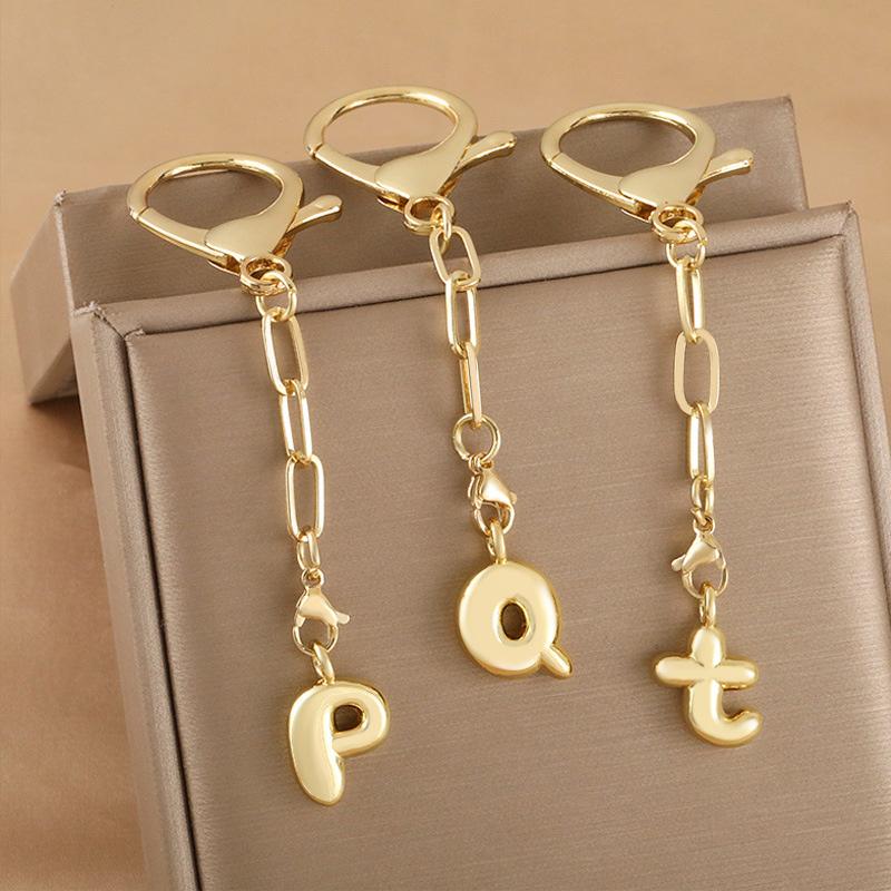 European American Fashion Bag Pendants Niche Design Letter Keychain Unique Personality Pendants All-match Gift For Men And Women