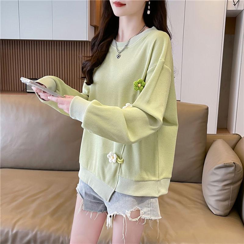 Design Sense Niche cu mâneci lungi, versatilă versatilă coreeană, largi, mai mare, cu glugă, cu vane, pentru femei