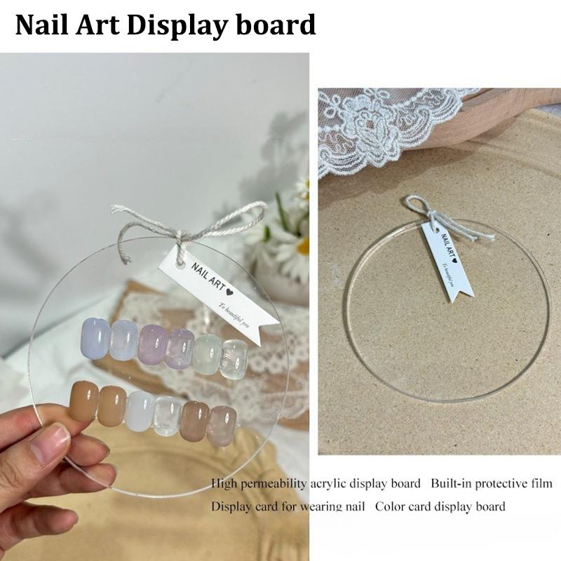 1 Stück Unregelmäßiges Acryl Nail Art Falsche Spitzen Display Board Transparent Nagel Gel Lack Displayständer Maniküre Ausstellungsregal