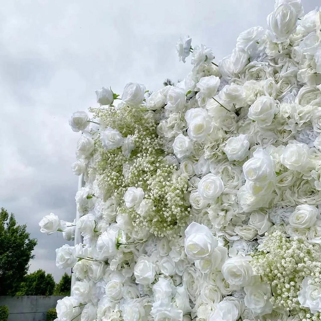 Kehuo Ścianka kwiatowa roll-up 1,15 stopy X 1,15 stopy Róża