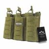 TAILOR JAPAN Triple Magazine Pouch for Airsoft, 5.56mm and 9mm Magazines, Handgun, Rifle, Open-Top Magazine Holder, MOLLE Compatible, Airsoft, Compati