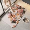 3D Floral Bathroom Floor Mat Household Floor Mat Absorbent Quick Drying Anti Slip Mat
