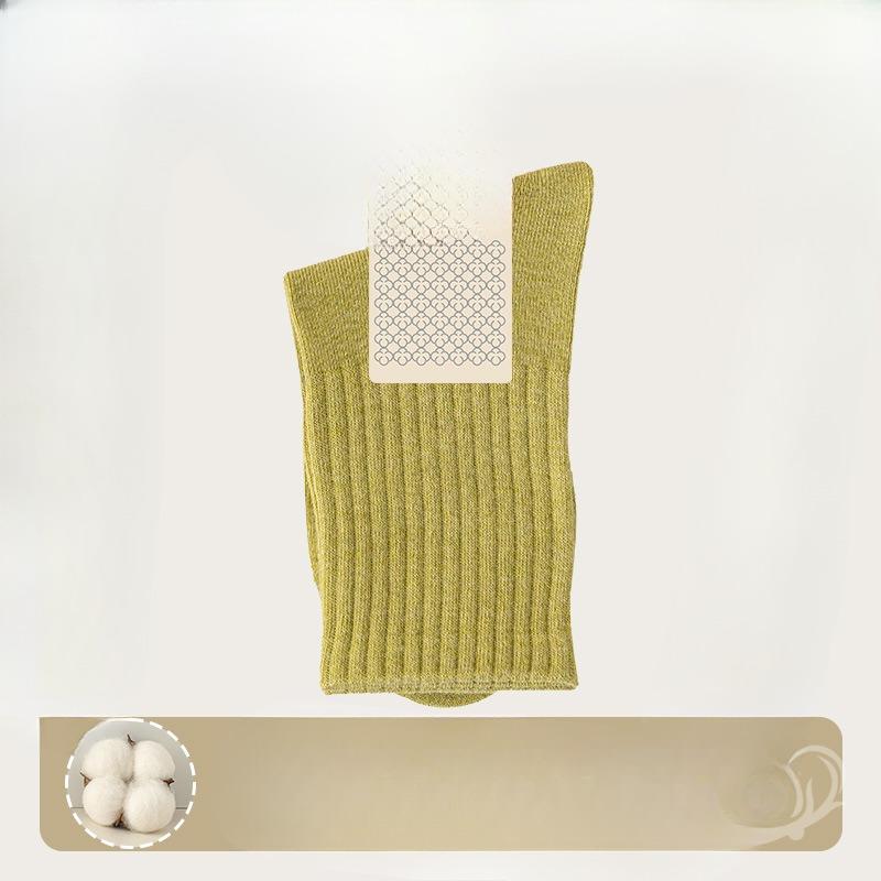 Female Spring and Autumn Leisure Pure Cotton Anti Pilling Sweat Absorbing Boneless Sports Tube Socks