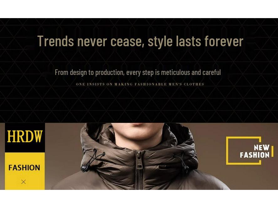 Men's Italian Winter Thick Hooded Down Jacket - 90% Duck Down, Short, Loose, Plus Size Puffer.