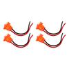 4Pcs 3 Pin Battery Charging Interface Plastic Cover 2 Wire Electric Bike Charging Interface 1.5 Square Millimeters Compact