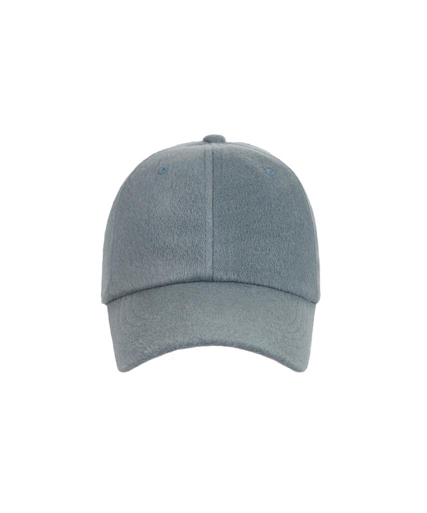 Bajal Studded Logo Wool Oversized Ball Cap Blue