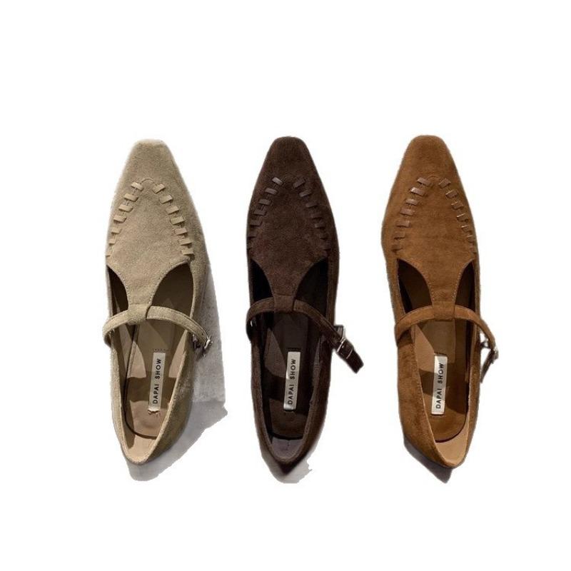 Retro Single Shoes Women's Autumn New Design Sense Mary Jane Shoes with Skirt Flat Commuter Evening Shoes