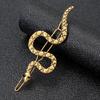 Stylish Gold Snake Hair Clip With Eye Catching Rhinestones Hair Accesories Hairpieces For Adding Elegance To Any Outfit