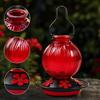 Handmade Glass Nectar Feeder Outdoor Easy to Refill for Bird Watchers,
