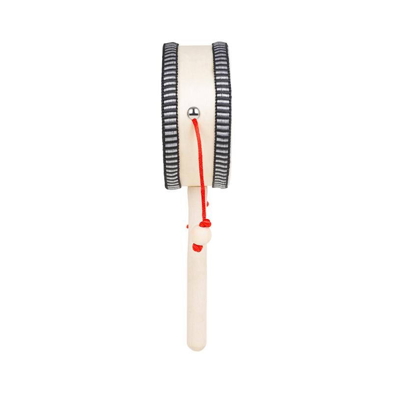 Orff 4-inch Traditional Rattle Drum Wooden Hand Drum Early Childhood Education Musical Toy Kids