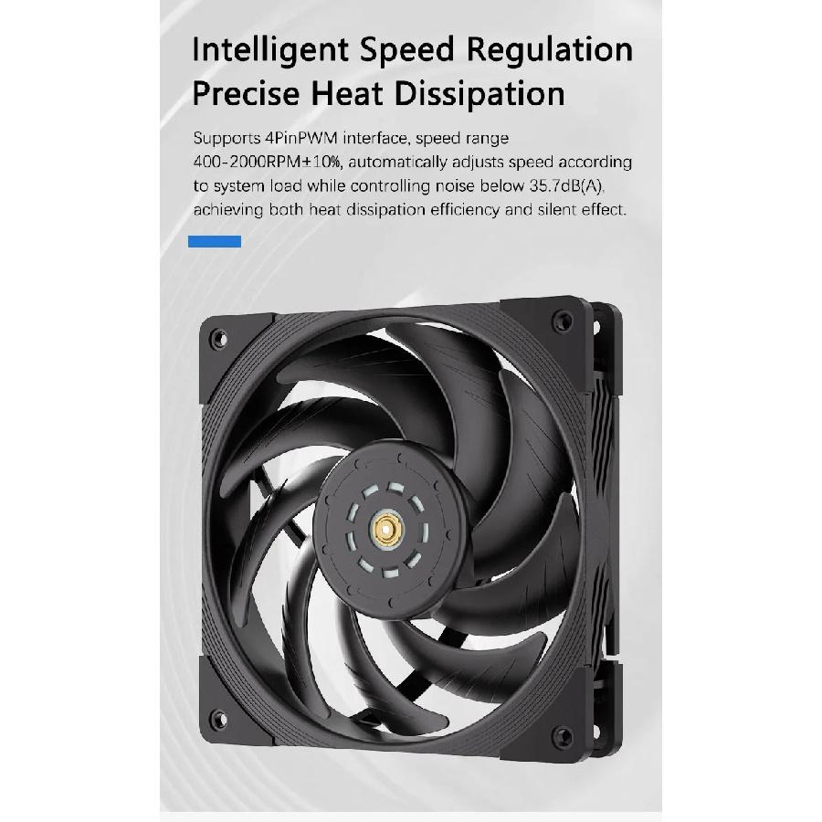 Teucer T30 CO PST 14CM PC Case Fan Double Ball Bearing 400-2000rpm 12V/4Pin PWM MAX96.19CFM Gamer Computer Chassis Cooling Fan