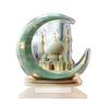 2D Acryl Halbmond Schloss Ornament Ramadan Festival Dekoration Eid Al-Fitr Mubarak Islamisches Tischschild Heim Party Events Dekor