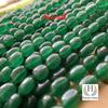 Contas de Cabochão de Esmeralda Zambiana AAA: Fio de Pedras Preciosas Polidas Feito à Mão