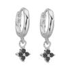 French Emerald Four-Leaf Clover Rhinestone Earrings: Colorful Zirconia Flower Studs & Trendy Lucky Clover Ear Cuffs.