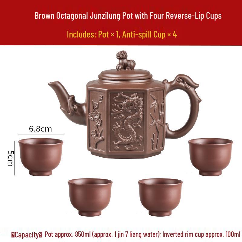 Large Yixing Zisha Handmade Ceramic Teapot for Kung Fu Tea