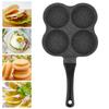 NonStick Aluminum 4Hole Pancake Omelet Eggs Pan Frying Pot Breakfast Maker Kitchen Utensil