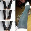 Crochet Hand Stretchy Female Unisex Winter Trendy Warmers Mittens Gloves Long Arm Fingerless