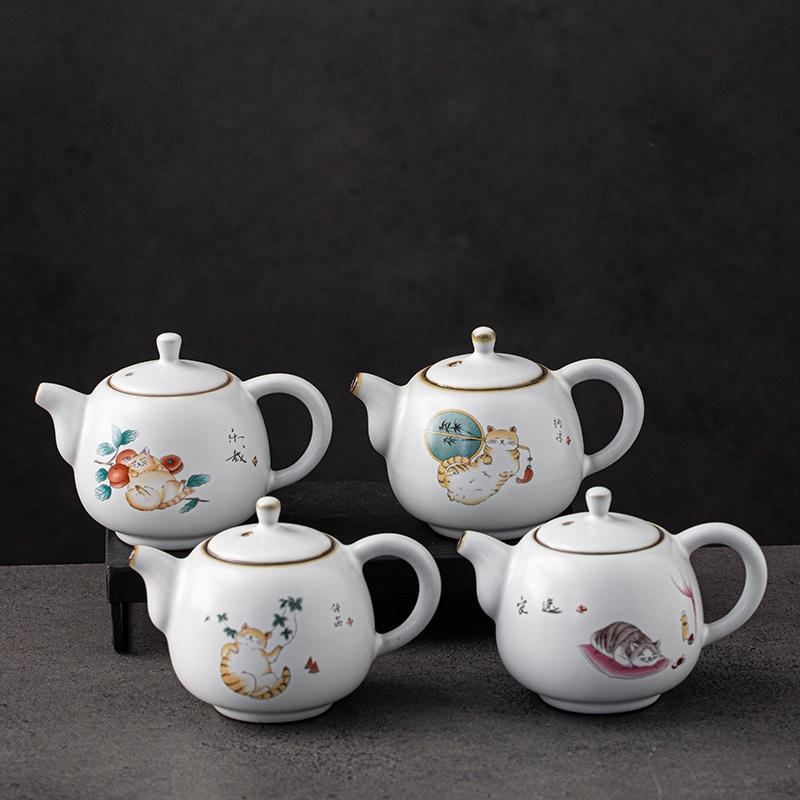 180ml Ceramic Teapot Blue and White Porcelain Kung Fu Tea Set