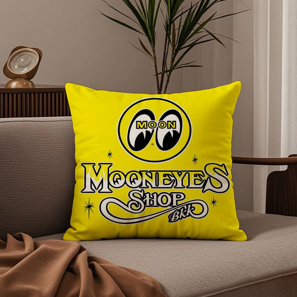 

Cute Cartoon M-Mooneyes Pillow Case Good Print Pillowcase Living Room Sofa Cushion Cover Bedroom Room Decor 16x16Inch
