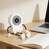 Desk Fan Robot Shape Personal Rechargeable Air Cooler With LED Light Portable Fan With Suction Cups For Home Kitchen Bedroom