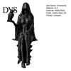 Tabletop Shelf Decoration Gothic Raven Sitter Statue, Hooded Lady Reaper Figurine, 3D Printed Dark Creative Bookshelf Statue Edge Sitter, Witchy Room