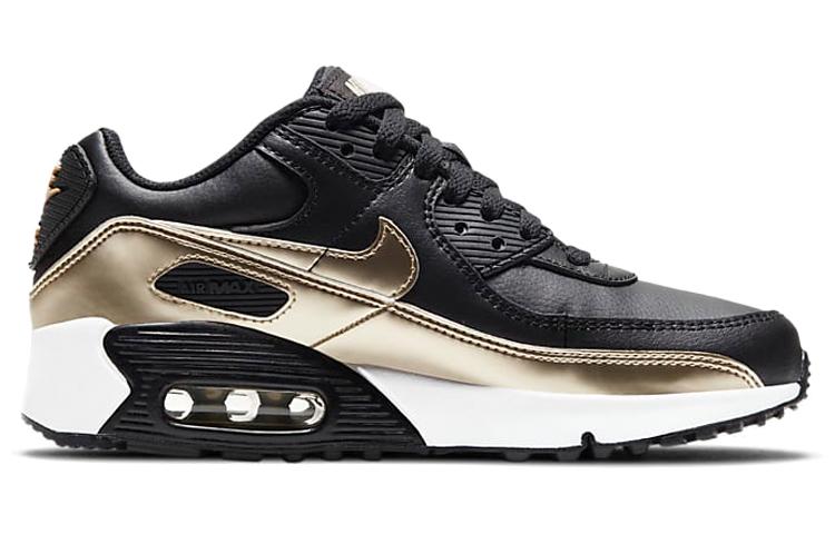 Nike Air Max 90 LTR Black Metallic Gold Star GS CD6864-008