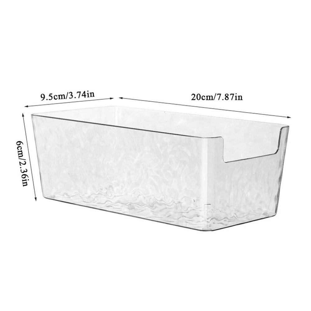 Water Ripple Storage Box Transparent Drawer Storage Container Modern Simple Style Makeup Stationery Box Cabinet Organizer