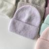 Reba Internet celebrity headgear, angora rabbit fur knitted warm melon fur hat, fashionable autumn and winter ear protection wool hat