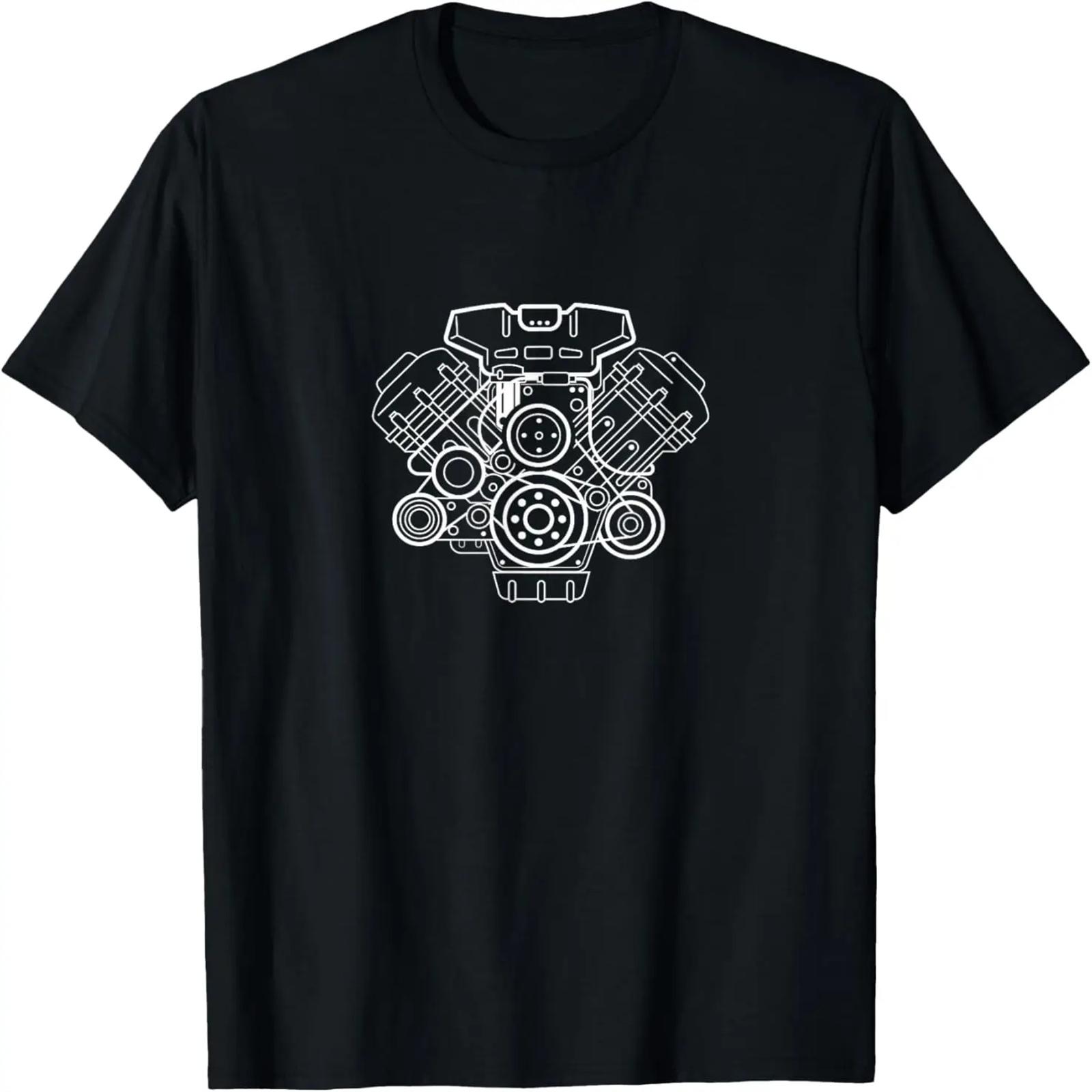 

V8 Engine Block Car Mechanic Enthusiast Manual Transmission T-Shirt XXXXXL різнокольоровий