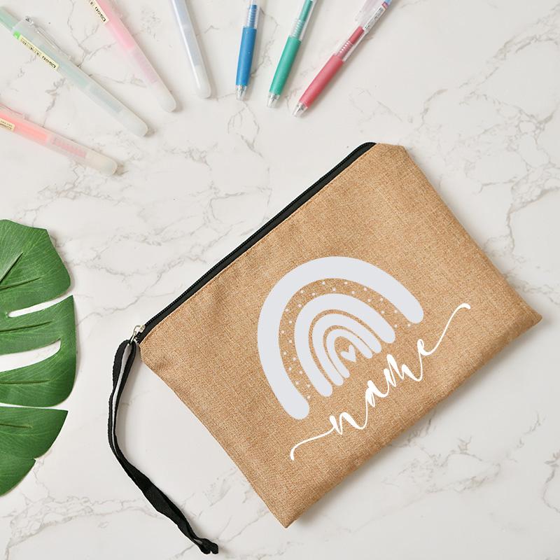Women Cosmetic Bags  Best Gift for Mom Personal Custom Name Makeup Bag Pouch Travel Outdoor Toiletries Organizer Lipstick Bag