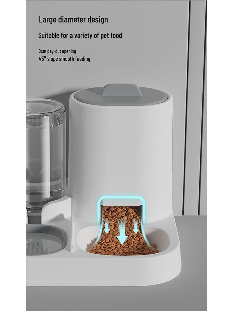 Automatic Cat Feeder & Water Dispenser - Large Capacity, 2-in-1 Pet Feeding Solution