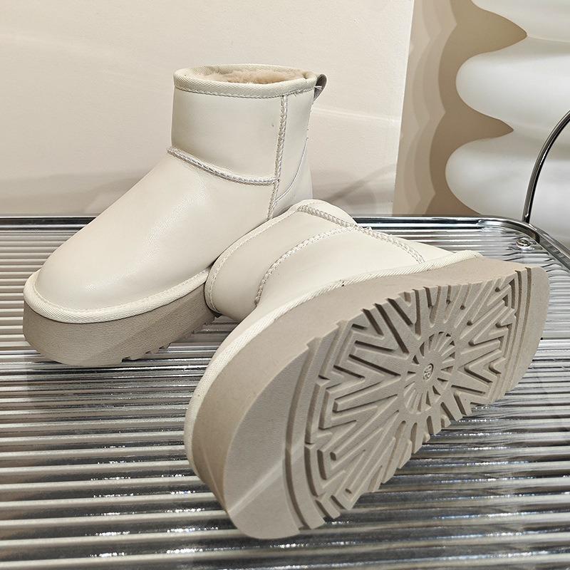 Schneestiefel mit dicker Sohle, gepolstert, verdickte, warme Baumwollschuhe, Baumwollstiefel