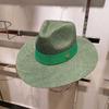 Summer straw hat 2025 new treasure grass material jazz ladies straw hat outdoor travel sun protection beach sun hat