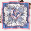 Women Korean Style Knot Print Versatile Small Square Scarf Fashion Decorative Neck Scarf