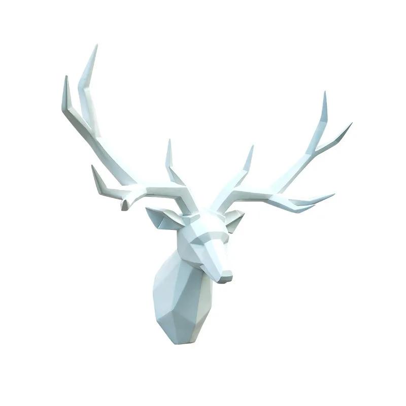 wall hanging decoration, animal statue, living room wall decoration, decorative deer sculpture, home interior decoration