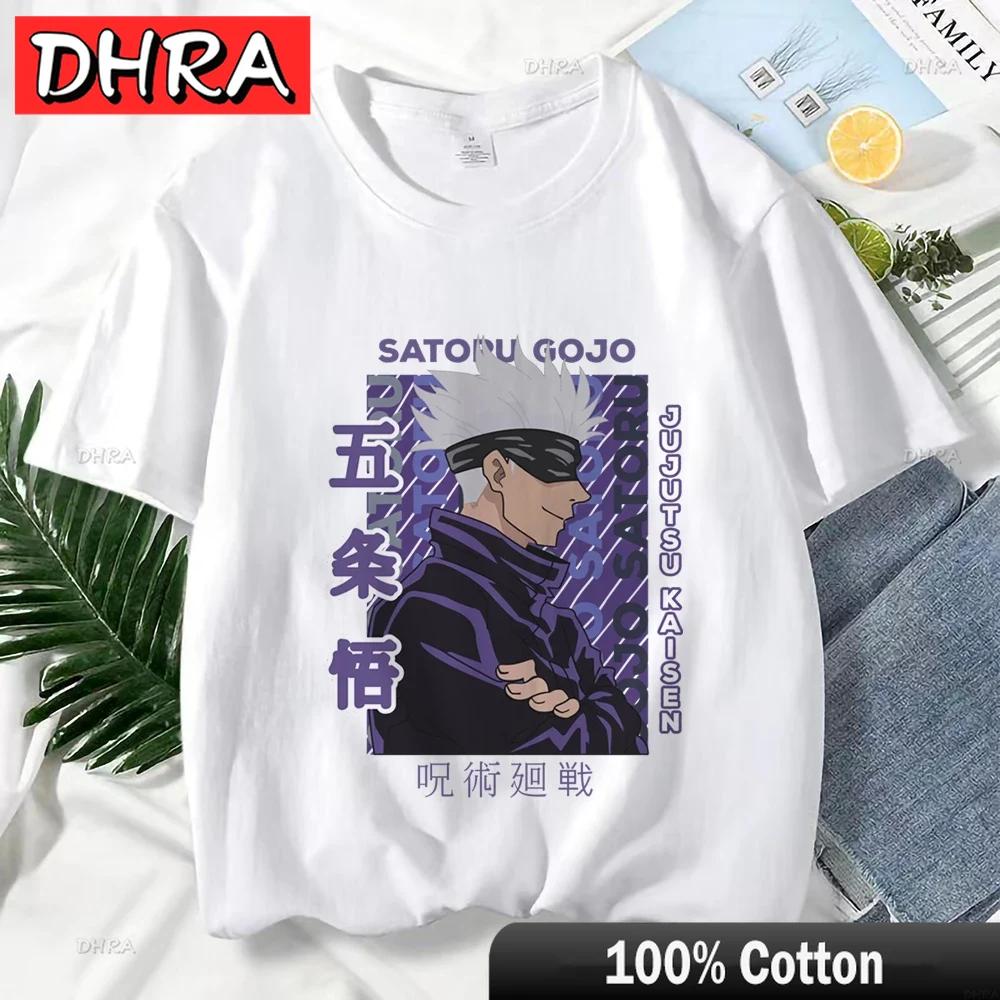 Japanese Anime Jujutsu Kaisen T Shirt for Women Gojo Satoru Print Graphic T Shirts Unisex Harajuku Fashion Casual Women Cute Tee