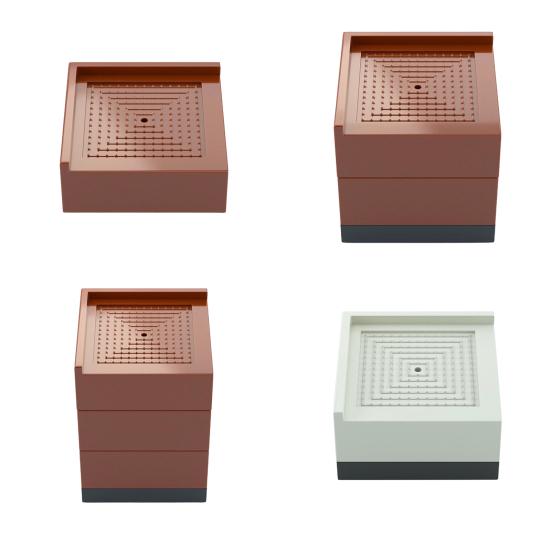 4Pcs Furniture Risers Shock Absorbing Anti-slip Heavy Duty Bed Desk Cabinet Sofa Chair Legs Refrigerator Dryer Washing Machine L-Shaped Lift Riser