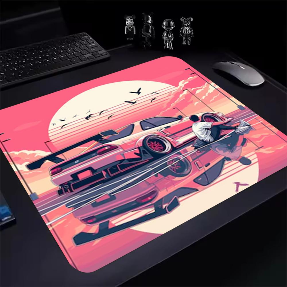 Racing Car Anime Mouse Pad Mini Gaming Desk Mat Retro Sport Drift Printed Anti‑Slip Mousepad for PC Laptop Gamer Accessories