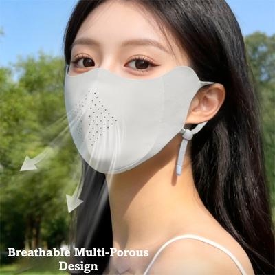 Atmungsaktive Gesichtsmaske Waschbare EisSeidenmaske Neue Sonnenmaske zum Einkaufen