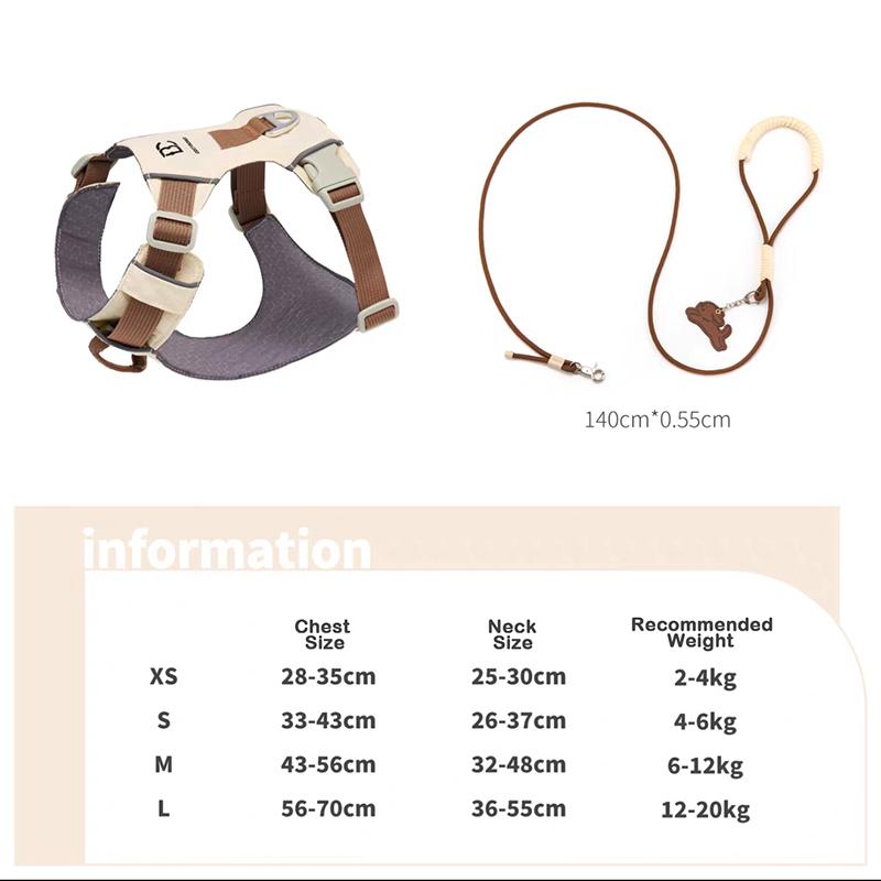 Pet Lightweight Harness Vest Harness for Small Medium Dogs Anti-Pull Puppy Walking Chest and Back For Dogs Outdoor Walking