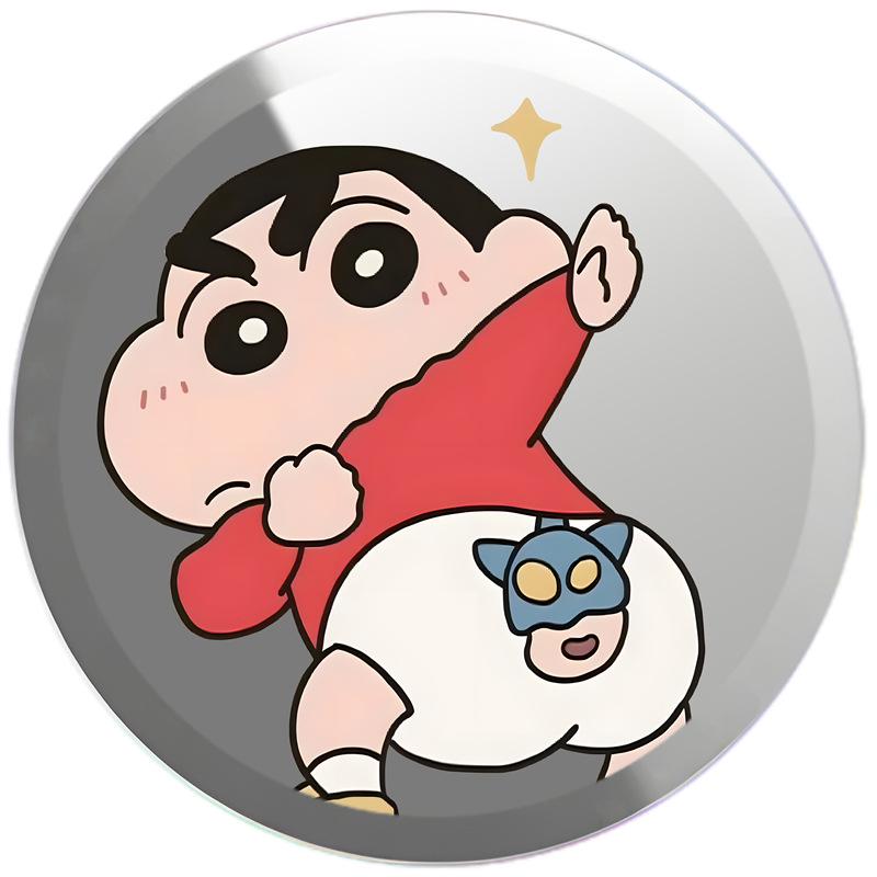 Shin-chan Magnetic Foldable Phone Holder: Portable Cartoon Anime Style for Office & Home