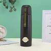 350/500ml 304 Stainless Steel Insulated Water Bottle with Leather Strap, Portable Vacuum Thermos for Daily Office Use