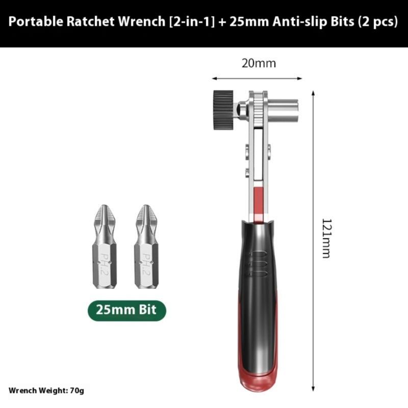 Double Direction Ratcheting Socket Spanner Tool Kit Ergonomic Grip Compact Design Fit For Tight Space Maintenance Tasks
