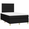 Maison Exclusive - Sommier à lattes de lit matelas et LED noir 120x190 cm tissu