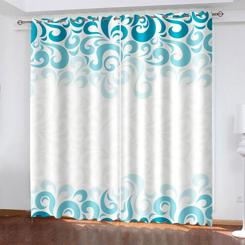 Fresh Series Curtain, Boys and Girls Gift, Bedroom and Living Room Home Decoration, Durable Machine Washable Curtain