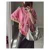 Summer New Design Three-dimensional Bow Decoration Versatile Mid-length T-shirt for Women