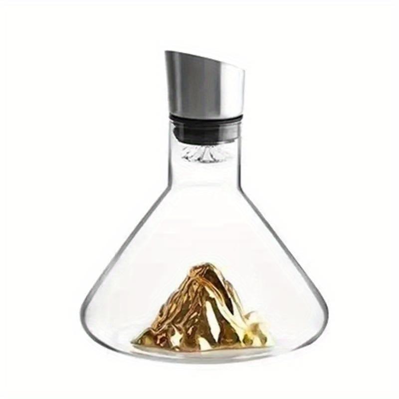 

Графин для вина, 1 шт., графин для вина, 50,72 унции, креативный прозрачный дизайн айсберга, бессвинцовое хрустальное стекло, аксессуары для вина, посуда для бара, графины 1500ML