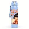 1PC Autumn Tree Little Girl 750ml Color Plastic Sports Water Bottle Leakproof Flip Straw Lid For Sports Office Home Use