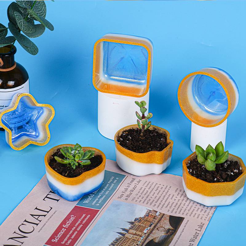 DIY Epoxy Resin Box Silicone Mold Home Decoration Resin Crafts Resin Moulds for Plant Flower Pot Mold Handmade Storage