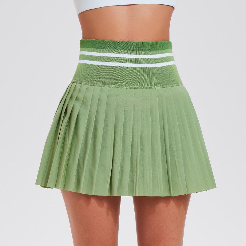 Cai Jue Women's Pleated Tennis & Badminton Skirt with Built-in Shorts & Pockets, Anti-exposure Design